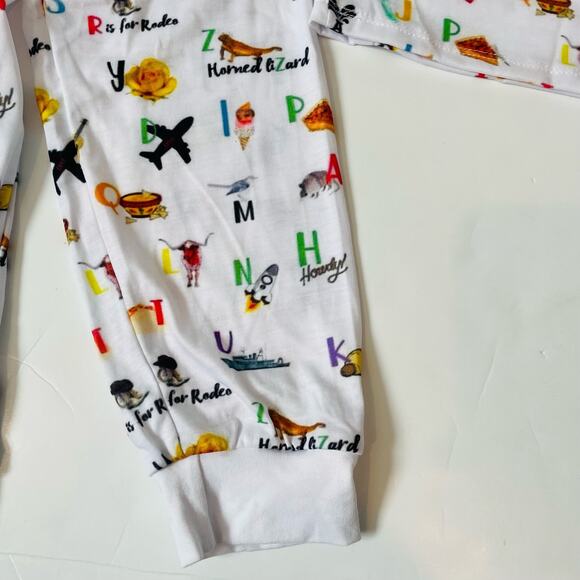 NWT The Printed Press 3T Texas ABC PJs - Picture 4 of 5